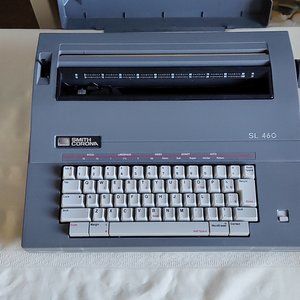 Vintage Smith Corona SL 460 Model 5A Electric Typewriter With Cover & Manual